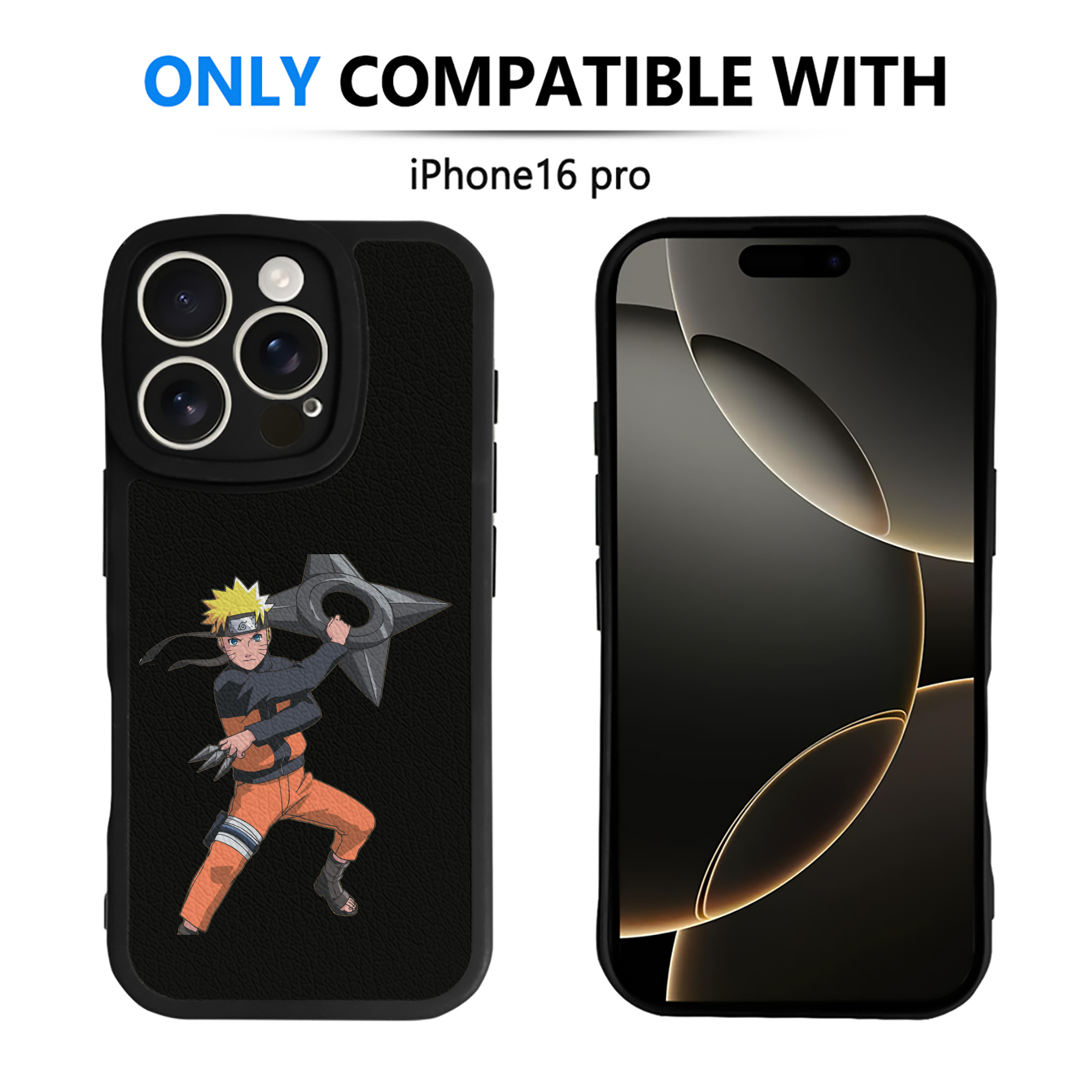 （画像用） NARUTO -ナルト- うずまき ナルト Uzumaki Naruto 【iPhone 16シリーズ対応】シリコンスマホケース（レザー調） 材質：シリコン